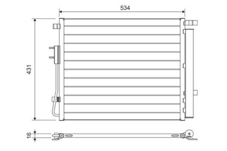Радиатор кондиционера Valeo 814459