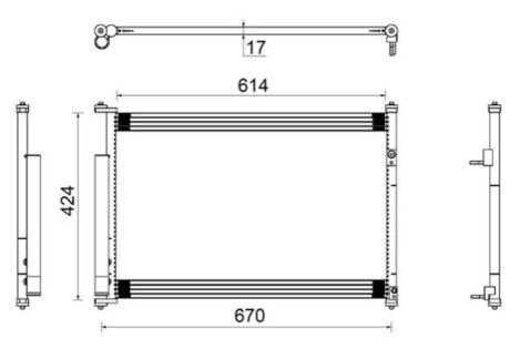 Радіатор кондиціонера MAHLE / KNECHT AC 490 000S