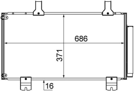 Радіатор кондиціонера MAHLE / KNECHT AC 610 000S