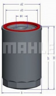 Фільтр оливи MAHLE / KNECHT OC 1