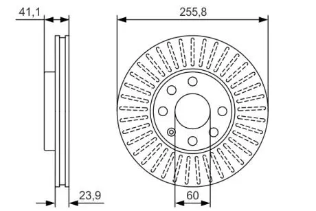 Гальмiвнi диски переднi 90497879, 9117677 BOSCH 0986479R76