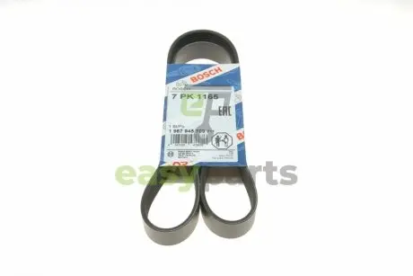 Ремень генератора Nissan Micra/Note 1.2 10- (7PK1165) BOSCH 1987945709