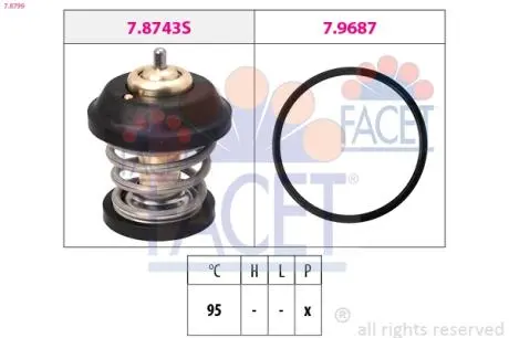 Термостат, охлаждающая жидкость FACET 7.8799