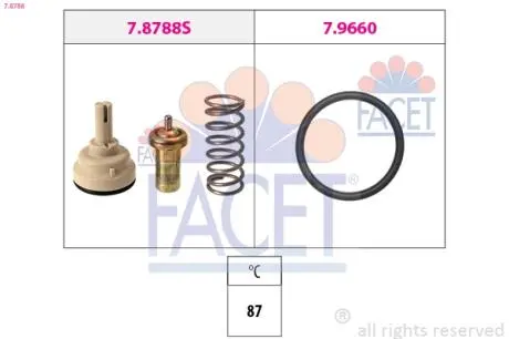 Термостат, охлаждающая жидкость FACET 7.8788