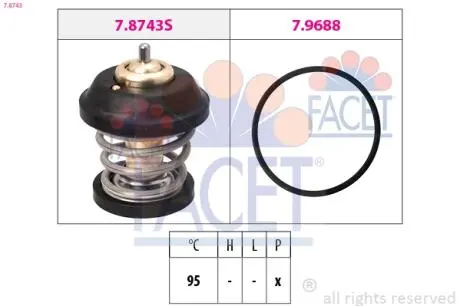 Термостат, охлаждающая жидкость FACET 7.8743