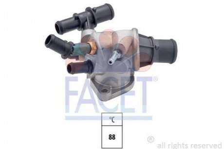 Термостат Fiat Doblo 1.9 JTD/D 01-(88C) с прокладкой FACET 7.8585 (фото 1)