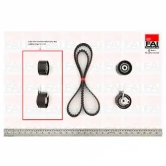 К-кт ГРМ (ремінь+2 ролика) Citroen Berlingo, C3, C4, C5 1.6HDI 04- FAI TBK190