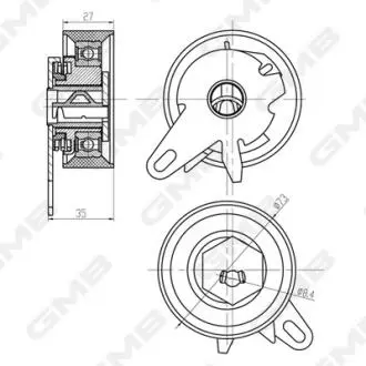 Ролик натяжний GMB GTB0430 (фото 1)