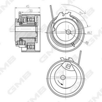 Ролик натяжний GMB GTB0370