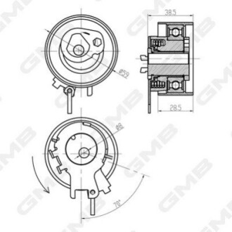 Ролик натяжной GMB GTB0320