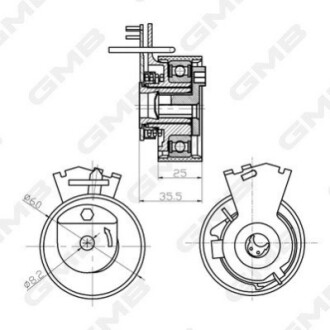 Ролик натяжной GMB GTB0110