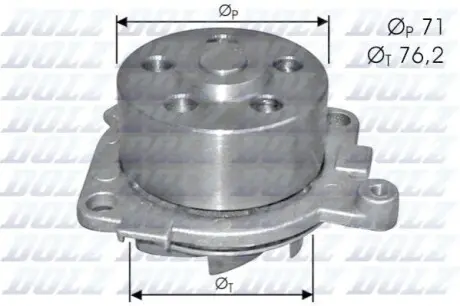 FIAT помпа води Alfa, Bravo,Brava 1.8 16V 95- DOLZ S210
