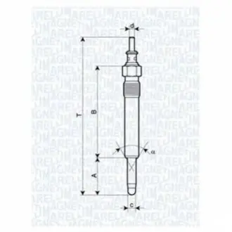 Свічка розжарювання MERCEDES, OPEL,PEUGEOT, SEAT [] MAGNETI MARELLI 062900004304
