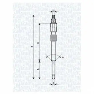 Свічка розжарювання CITROEN DISPATCH, JUMPER PEUGEOT BOXER [] MAGNETI MARELLI 062900043304