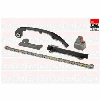 NISSAN К-кт ланцюга ГРМ (ланцюг+3 шт. направляючі+ натягувач) Almera 1.5/1.8 00-, Primera 2.0 02- FAI TCK32WO