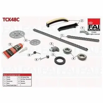 К-кт ланцюга ГРМ (+к-кт на масляний насос) Smart 0.6 City-Coupe 98-04/Cabrio 00-04/ Crossblade 06.02- FAI TCK48C