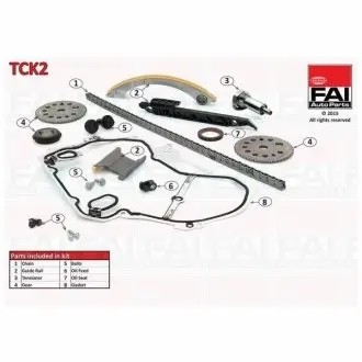 Р-кт цепи привода р/вала (с уплотнениями) Opel Astra G/Vectra B/C 2.2 16V/2.2Dti FAI TCK2