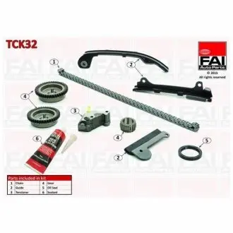 К-кт ланцюга приводу ГРМ (з шестернями) Nissan Almera (N15)/Almera Mk II (N16) 1.8 FAI TCK32