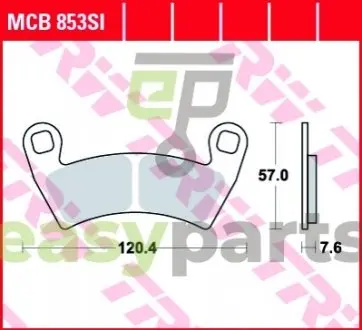 Фото тормозные колодки TRW MCB853SI Тормозные колодки TRW MCB853SI