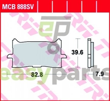 Тормозные колодки TRW MCB888SV