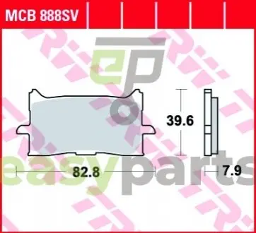 Фото тормозные колодки TRW MCB888SV Тормозные колодки TRW MCB888SV
