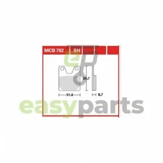 Фото тормозные колодки TRW MCB702 Тормозные колодки TRW MCB702