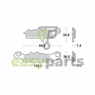 Фото тормозные колодки TRW MCB757SI Тормозные колодки TRW MCB757SI
