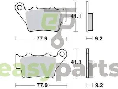 Фото тормозные колодки TRW MCB672SI Тормозные колодки TRW MCB672SI