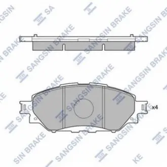 Комплект гальмівних колодок з 4 шт. дисків Hi-Q (SANGSIN) SP4243
