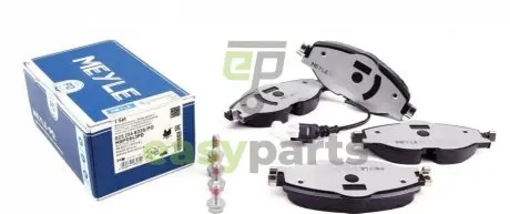 Колодки гальмівні (передні) VW Caddy IV/Golf VII/Passat B8/Skoda Octavia/Seat Leon 12- (з датчиком) MEYLE 025 256 8320/PD