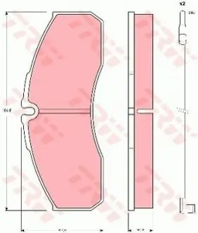 Гальмівні колодки, дискові TRW GDB1610
