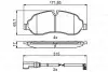 Колодки гальмівні (передні) Ford Tourneo Custom/Transit Custom/Transit V363 12- (+датчики) (спарка) BOSCH 0986494845 (фото 1)