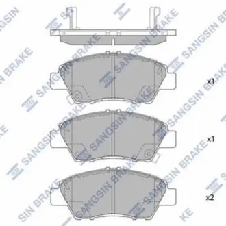 Колодки гальмівні дискові Hi-Q (SANGSIN) SP1463