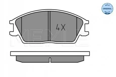 Колодки гальмівні (передні) Hyundai Accent I/II 89-06/Getz 02-11 (Akebono) MEYLE 025 210 1214
