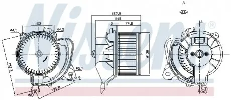 Вентилятор салона NISSENS 87243