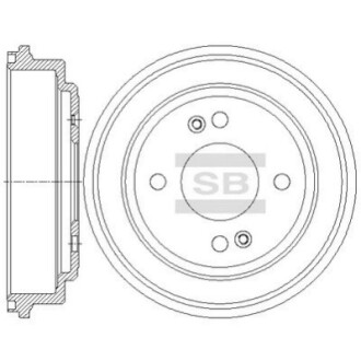 Тормозной барабан Hi-Q (SANGSIN) SD1078