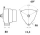 Генератор 28V 55A MAHLE / KNECHT MG 806 (фото 2)