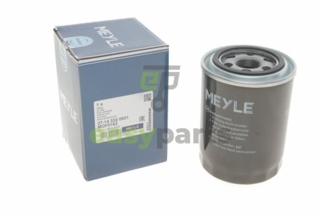 Фільтр масляний Hyundai H-1 2.5 CRDI 97-/Kia Sorento 2.5 CRDi 02- MEYLE 37-14 322 0001