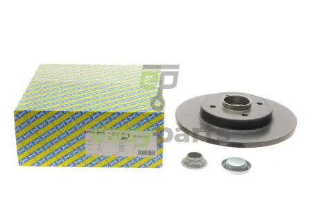 Диск гальмівний (задній) Citroen Berlingo/Peugeot Partner 08- (268х12) (+ABS) (з підшипником) SNR NTN KF159.62U
