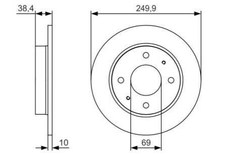 Тормозной диск BOSCH 0986479S84 (фото 1)