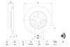 Гальмівний диск TOYOTA Yaris P1 \'\'F \'\'99-05 BOSCH 0986479244 (фото 5)