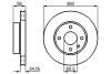 Диск гальмівний (передній) Ford Sierra 82-93 (260x24.2) (з вентиляцією) BOSCH 0986478346 (фото 1)