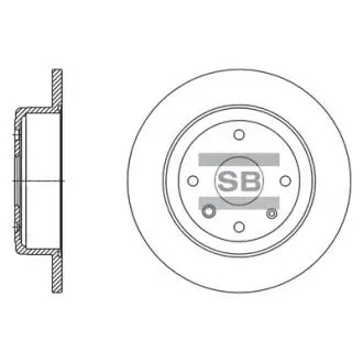 Диск гальмівний Hi-Q (SANGSIN) SD3058