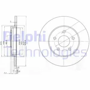 Фото ford диск гальмівний задній лакірів.! mondeo 00- Delphi BG3663C FORD диск гальмівний задній лакірів.! Mondeo 00- Delphi BG3663C