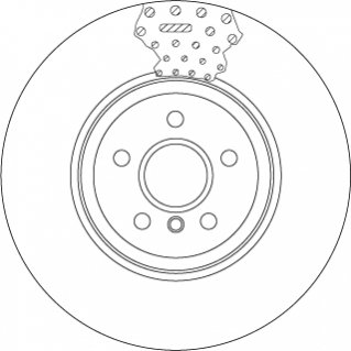 Тормозной диск TRW DF6605S (фото 1)