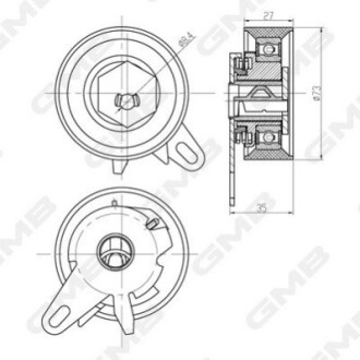 Натяжний ролик GMB GTB0460