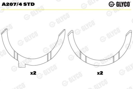 Полукольца STD Glyco A207/4 STD