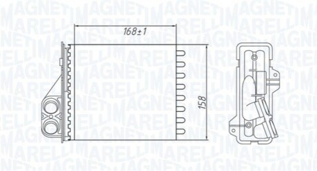 Радіатор пічки Dacia Logan/Duster 05- MAGNETI MARELLI 350218479000