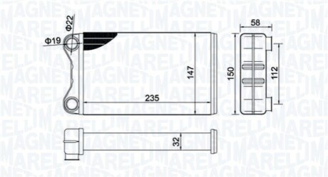 Радіатор пічки MAGNETI MARELLI 350218424000