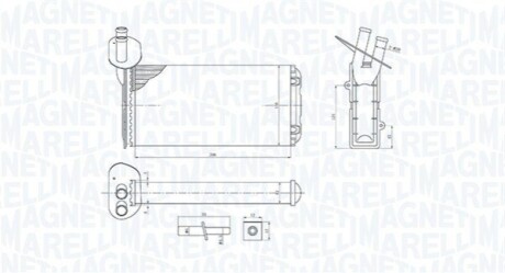 VW радіатор пічки T4 90- MAGNETI MARELLI 350218410000